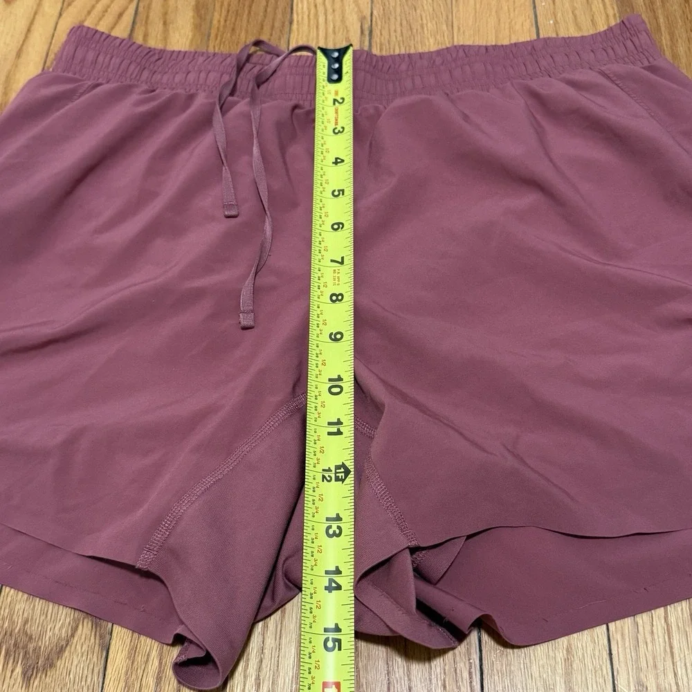 Alo Yoga Rosy Pink Lined Running Athletic Shorts Size Large